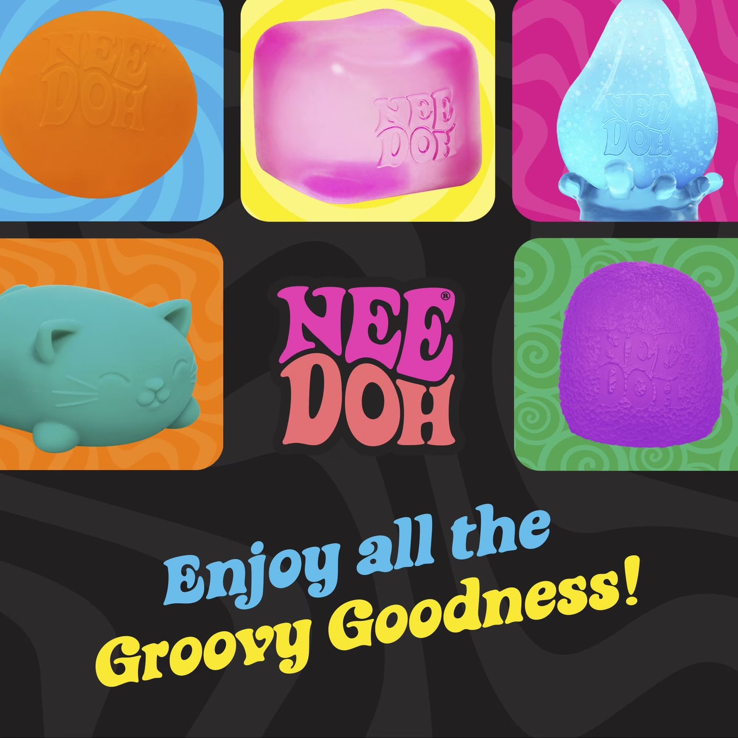 Schylling NeeDoh Stress Ball – Super Soft Sensory Fidget Toy for Stress Relief & Relaxation